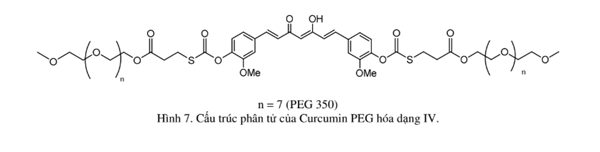 Cấu trúc curcumin peg hóa dạng IV